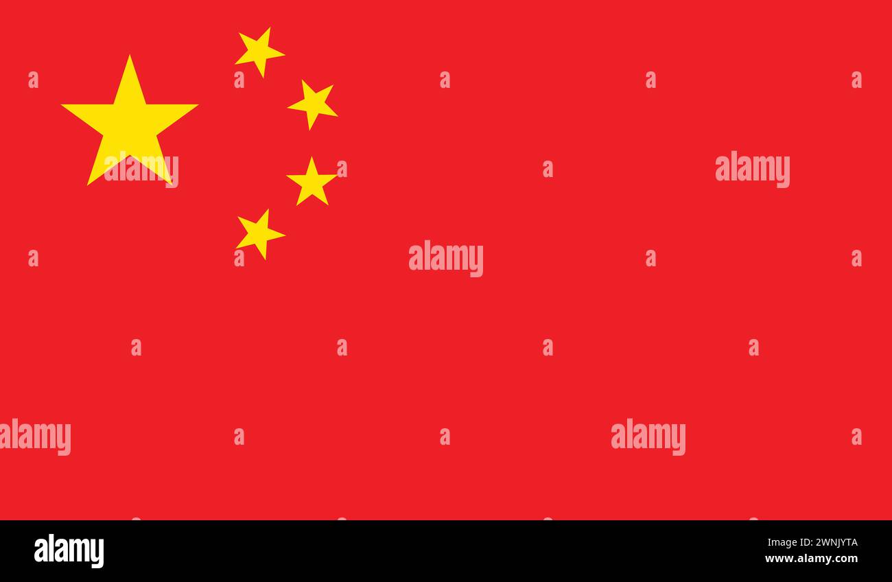 Nationalflagge von China | Hintergrund von China, China-Zeichen Stock Vektor