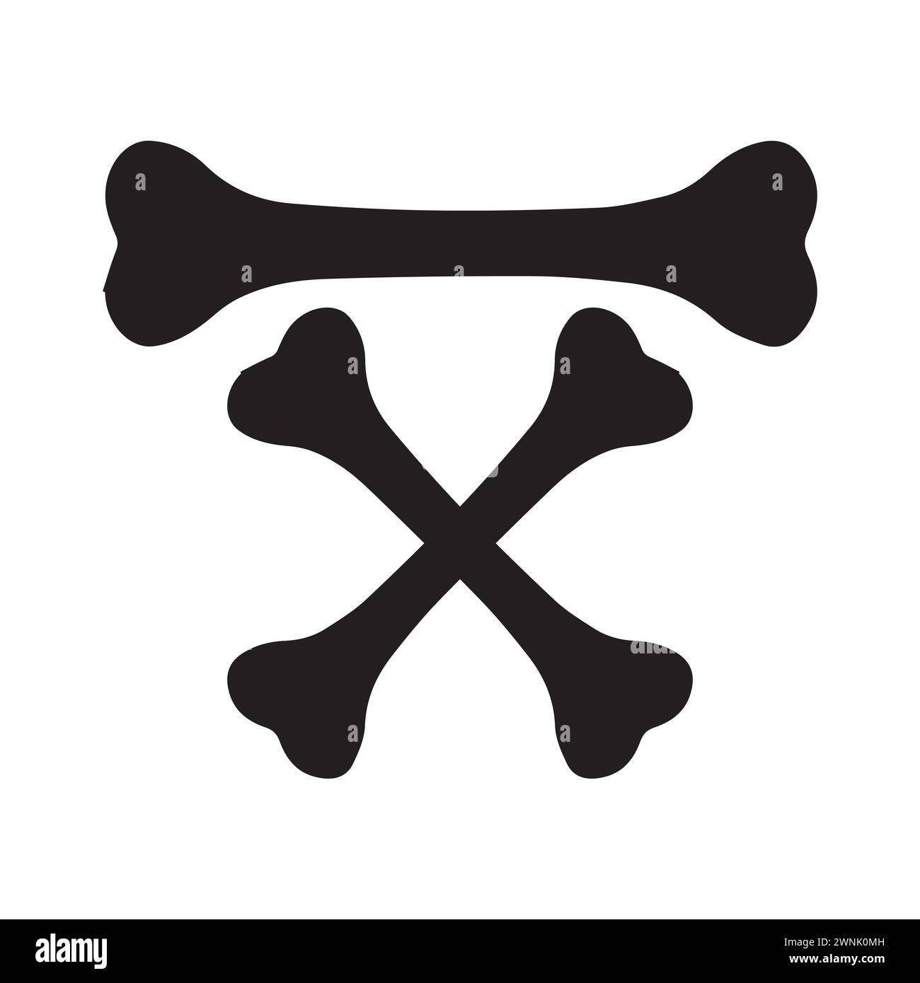 Symbol für Hundeknochenvektor. Zeichentrickhund Icon Flat Design PET Care, Knochen Spielzeug Maskottchen Icon Vektor Illustration Design, Vektor 10 EPS. Stock Vektor