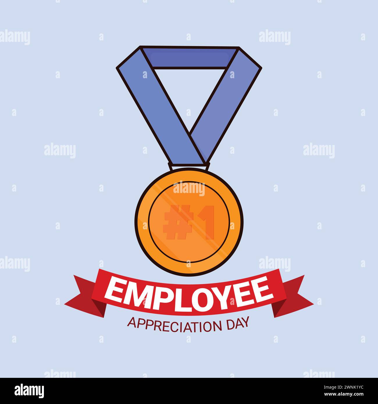 Vektor-Illustrationssymbol Mitarbeitersymbol Für Tag Der Wertschätzung Des Mitarbeiters Stock Vektor