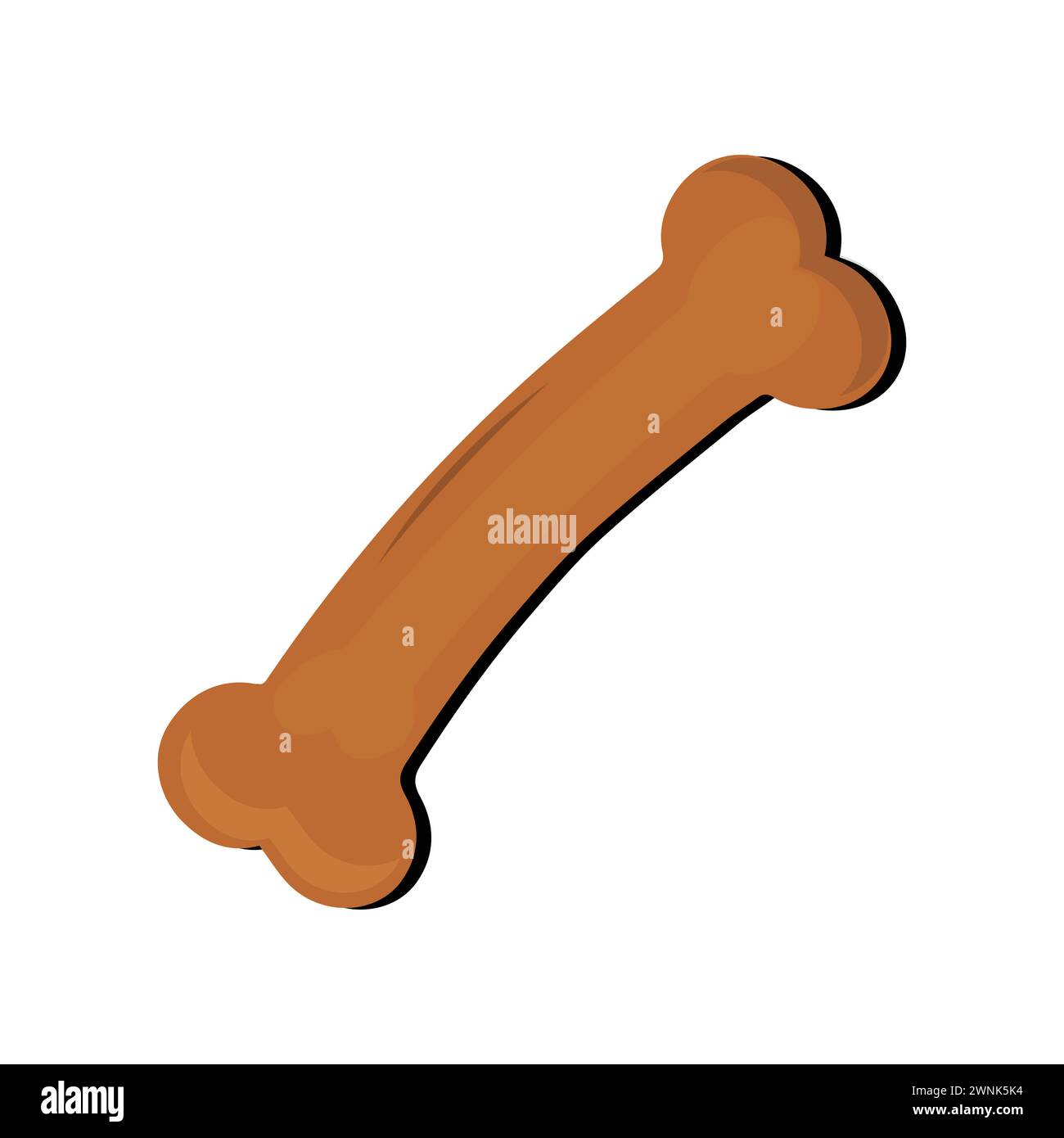 Symbol für Hundeknochenvektor. Zeichentrickhund Icon Flat Design PET Care, Knochen Spielzeug Maskottchen Icon Vektor Illustration Design, Vektor 10 EPS. Stock Vektor