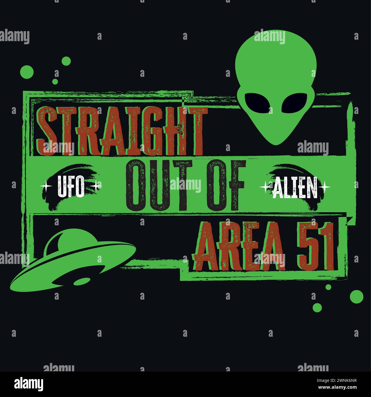 SCI fi UFO Alien Sticker Vektor Stock Vektor