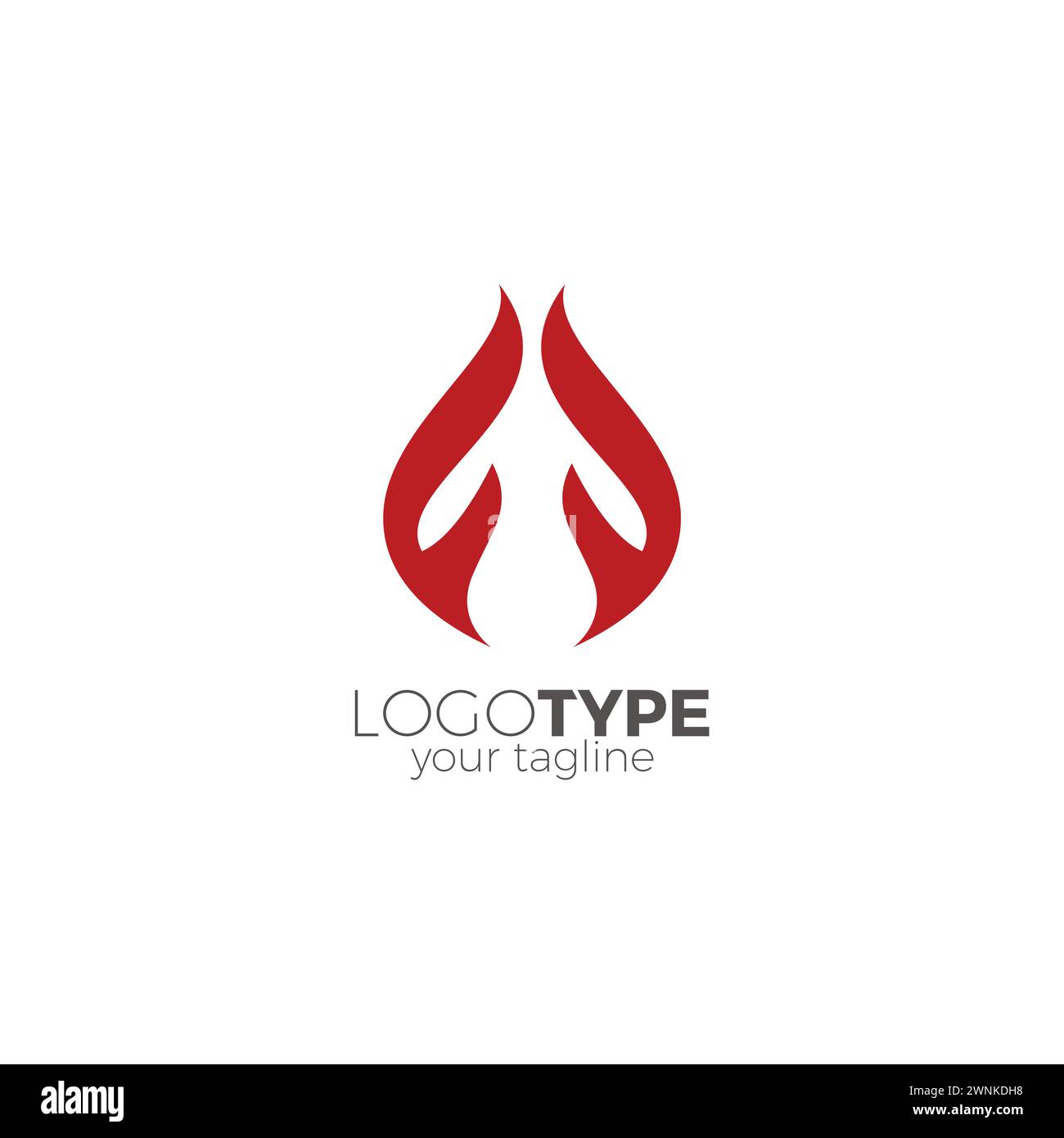 FF Fire Logo. Buchstabe F Symbol Vektor Stock Vektor