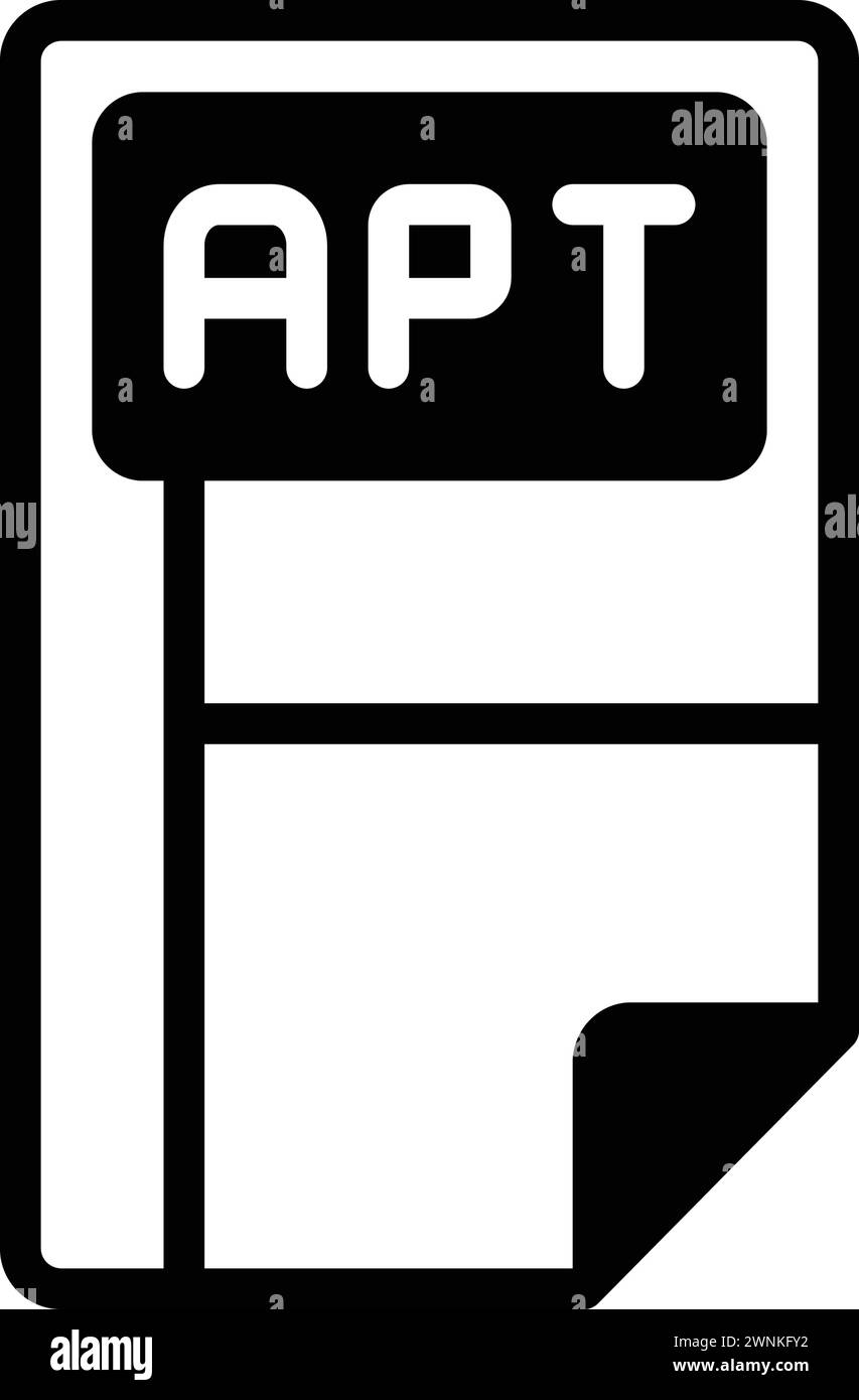 Symbol für apt, Alphabet Stock Vektor