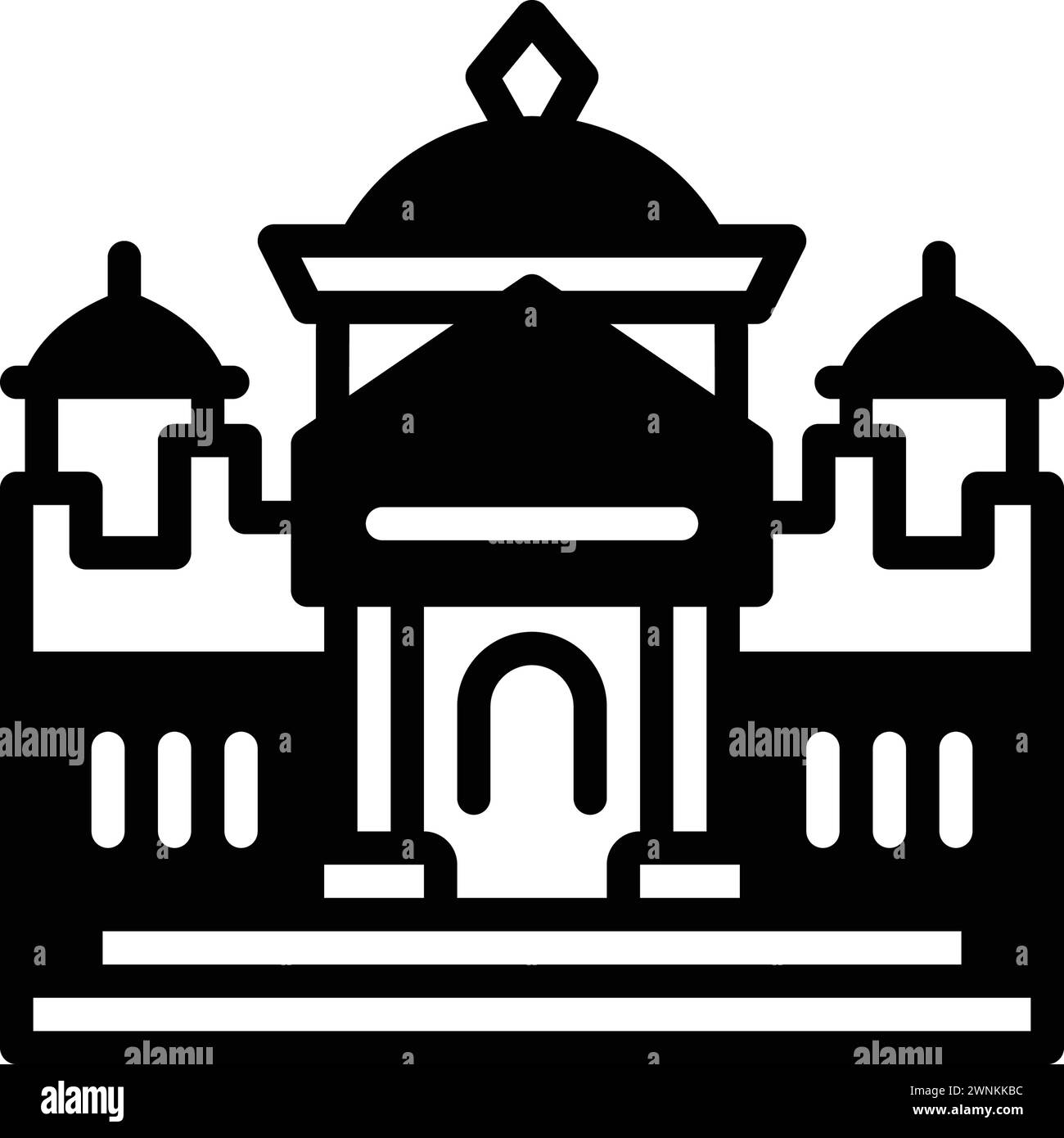 Symbol für Tempel, Schrein Stock Vektor