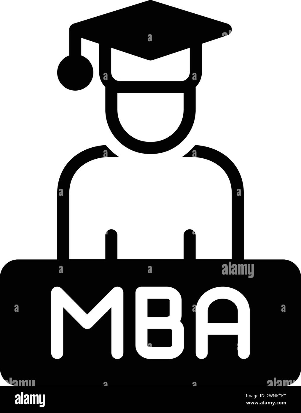 Symbol für mba, Academic Stock Vektor