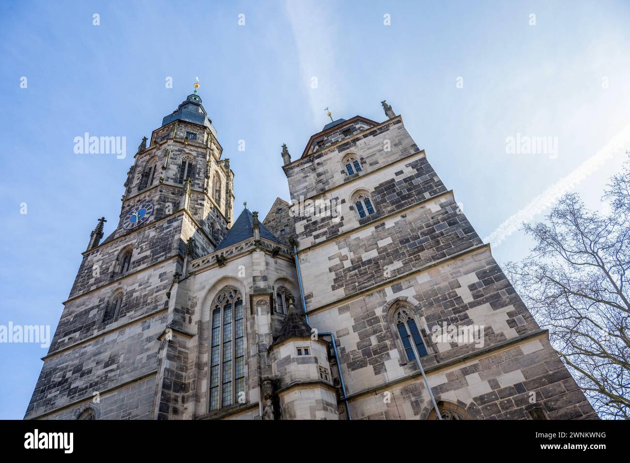 Coburg, Deutschland. März 2024. Die evangelisch-lutherische Stadtkirche St. Moriz in Coburg. Quelle: Pia Bayer/dpa/Alamy Live News Stockfoto