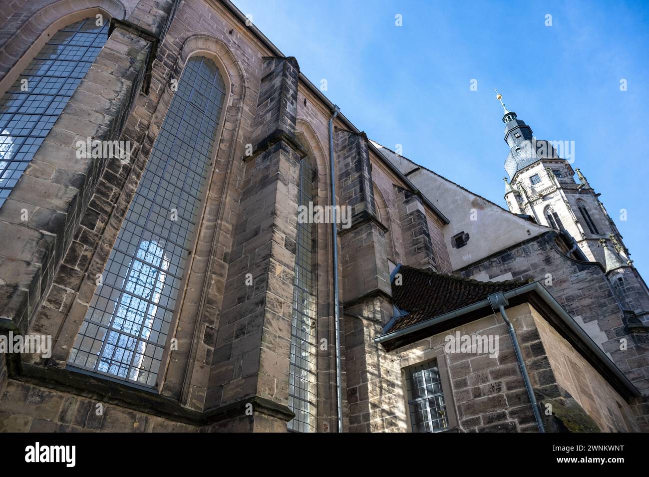 Coburg, Deutschland. März 2024. Die evangelisch-lutherische Stadtkirche St. Moriz in Coburg. Quelle: Pia Bayer/dpa/Alamy Live News Stockfoto
