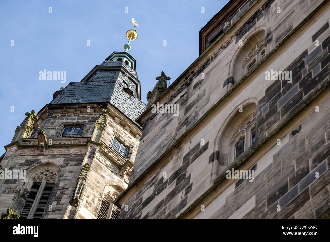 Coburg, Deutschland. März 2024. Die evangelisch-lutherische Stadtkirche St. Moriz in Coburg. Quelle: Pia Bayer/dpa/Alamy Live News Stockfoto
