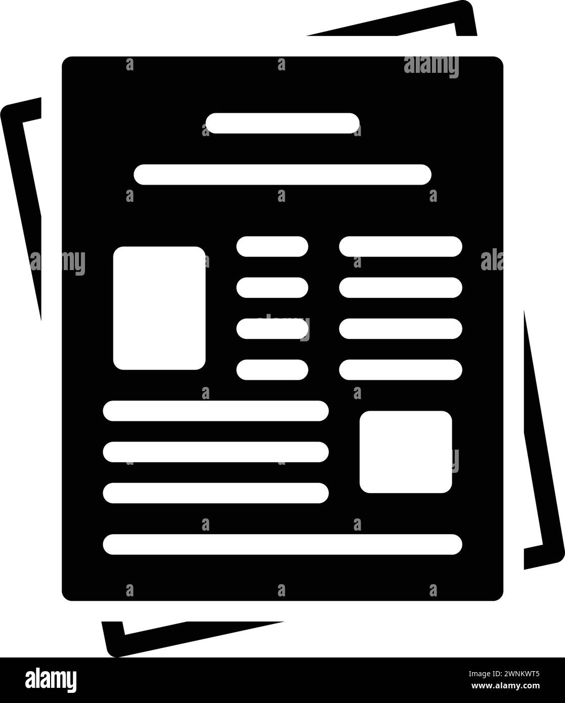 Symbol für Zeitungen, Zeitschriften Stock Vektor