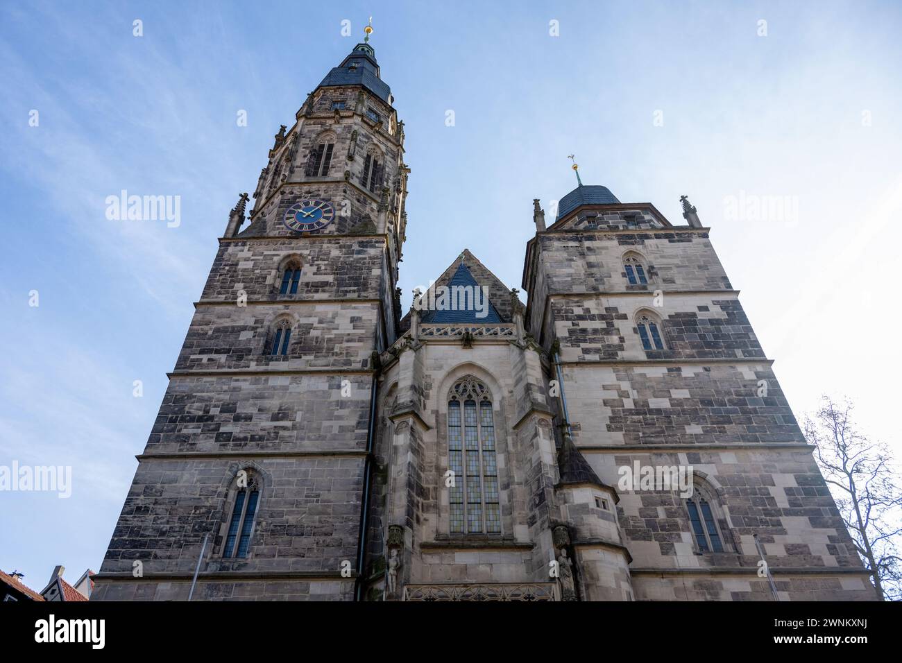 Coburg, Deutschland. März 2024. Die evangelisch-lutherische Stadtkirche St. Moriz in Coburg. Quelle: Pia Bayer/dpa/Alamy Live News Stockfoto