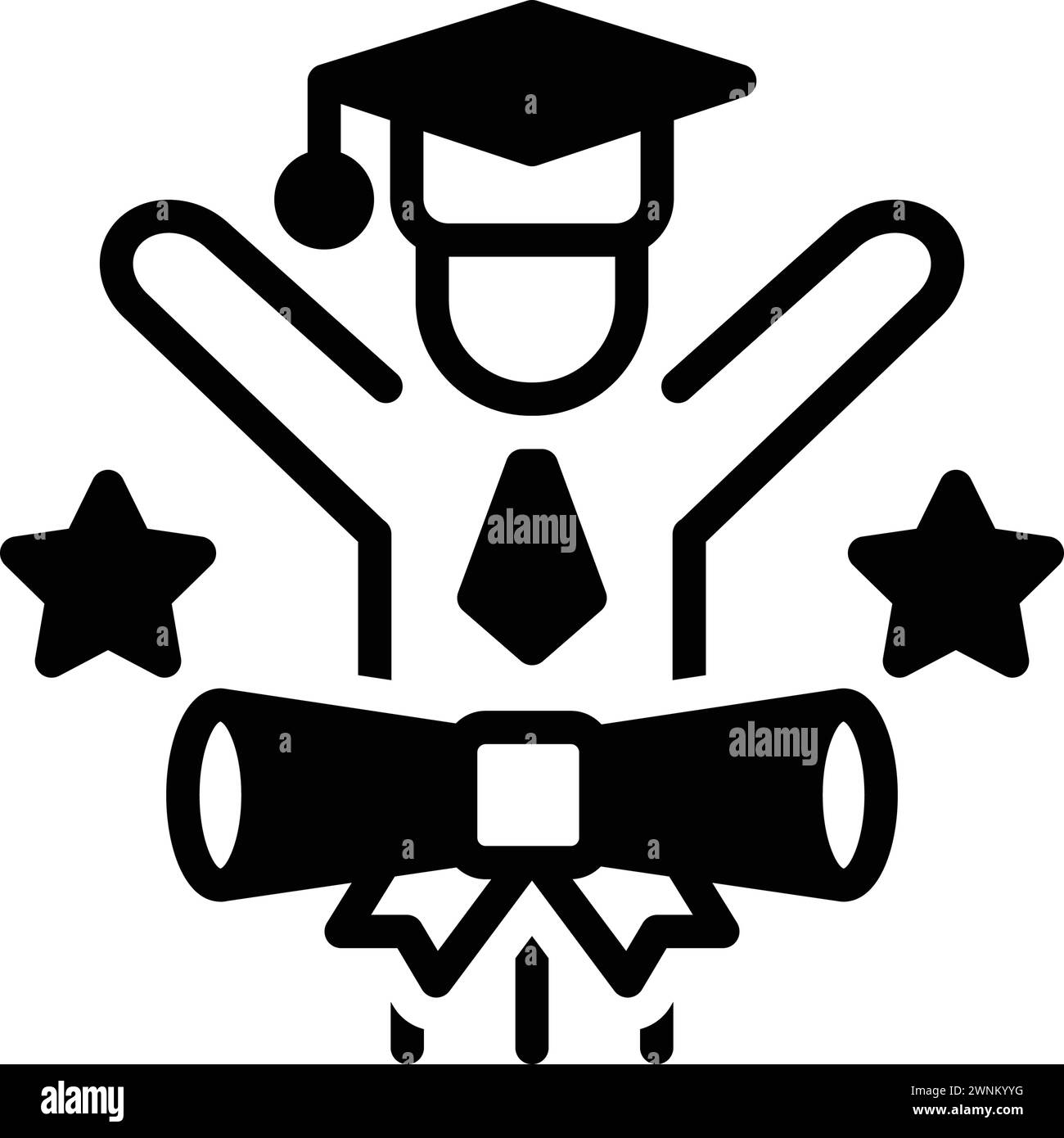 Symbol für Absolventen, Studenten Stock Vektor