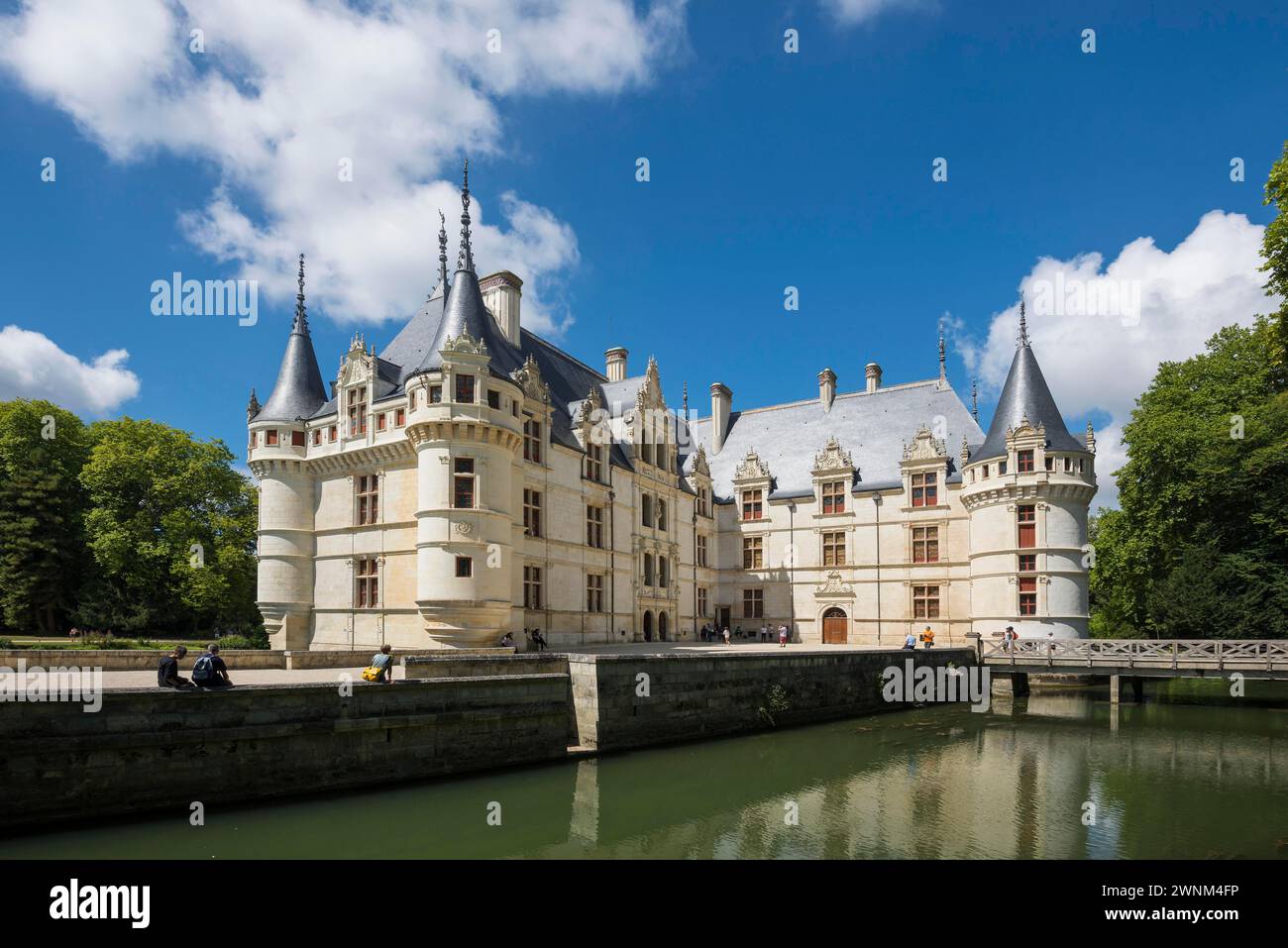 Chateau Azay-le-Rideau, Departement Indre-et-Loire, Region Centre-Val de Loire, Frankreich Stockfoto