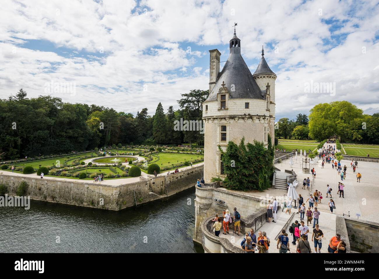 Schloss Chenonceau, Chateau de Chenonceau, Departement Indre-et-Loire, Region Centre-Val de Loire, Frankreich Stockfoto