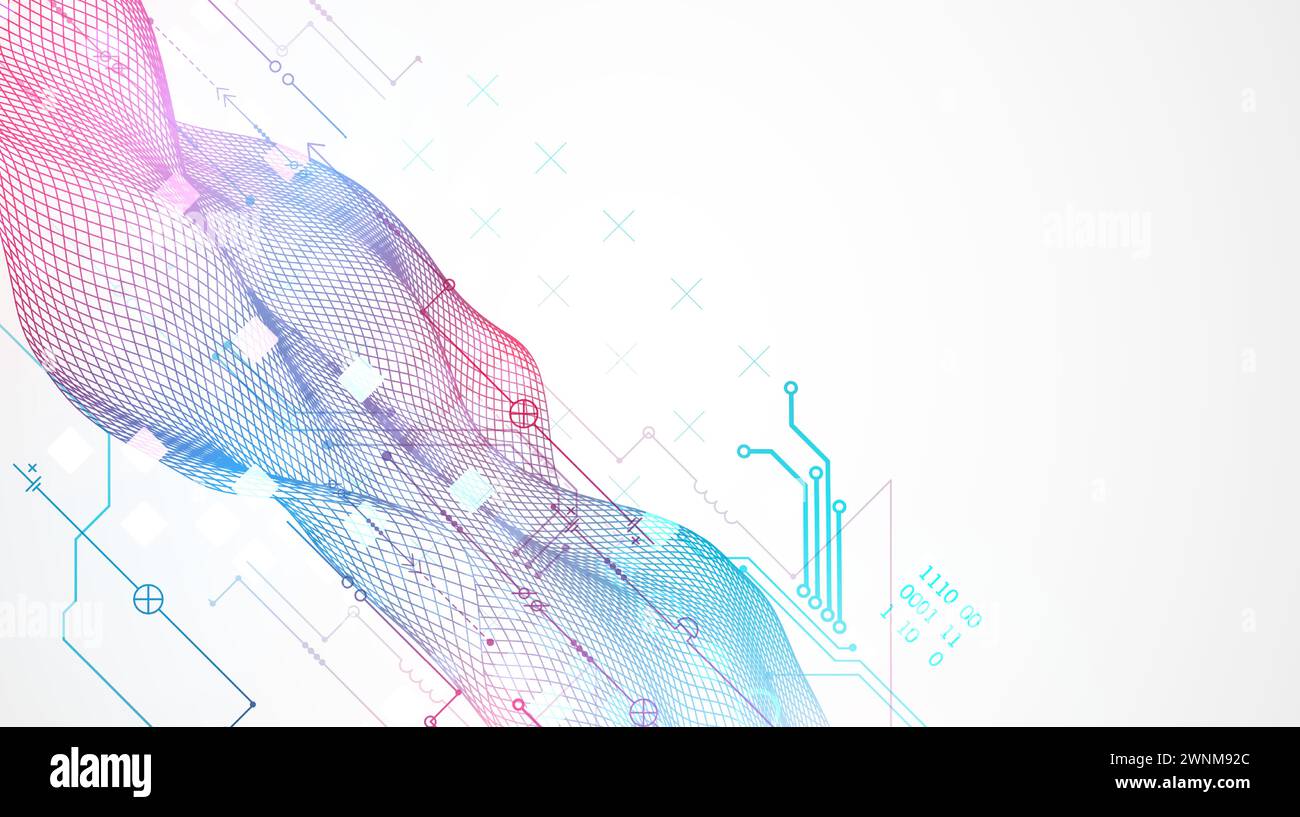Wireframe Big Data-Konzept. Abstrakte digitale futuristische Vektorillustration auf Technologiehintergrund. Data Mining und Management-Konzept. Hand gezeichnet A Stock Vektor