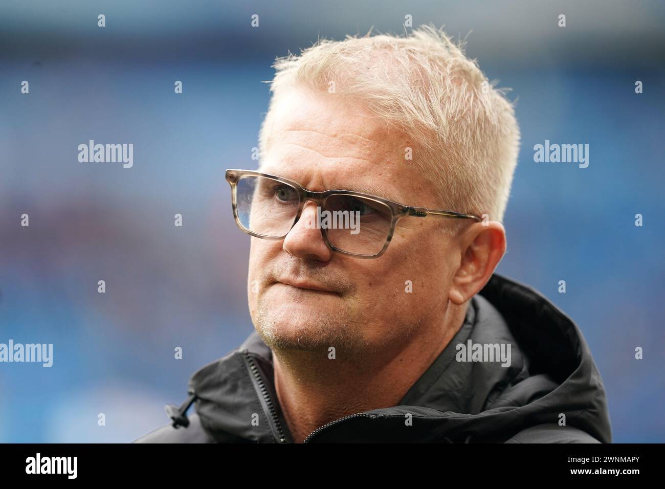 Ehemaliger Spieler und Experte Alf-Inge Haaland aus Manchester City vor dem Spiel der Premier League im Etihad Stadium in Manchester. Bilddatum: Sonntag, 3. März 2024. Stockfoto