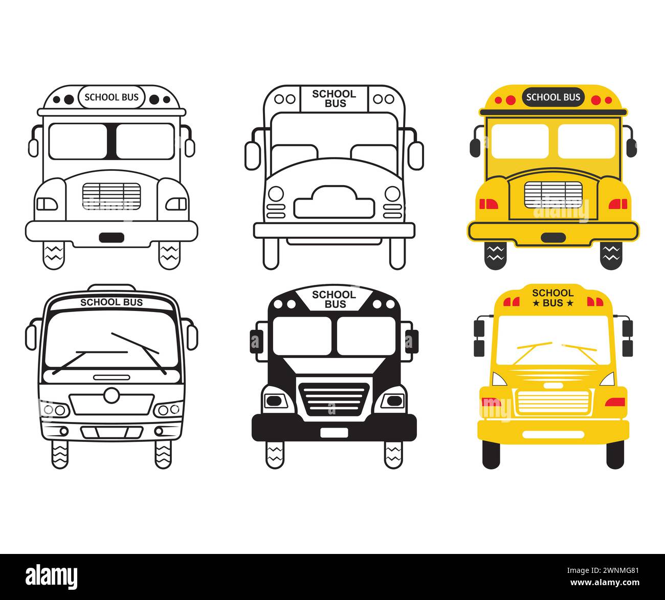 Schulbus Vektor, zurück zur Schule, Schule SVG, Schule Bus Name Split Monogramm, Schule Bus Clipart Stock Vektor