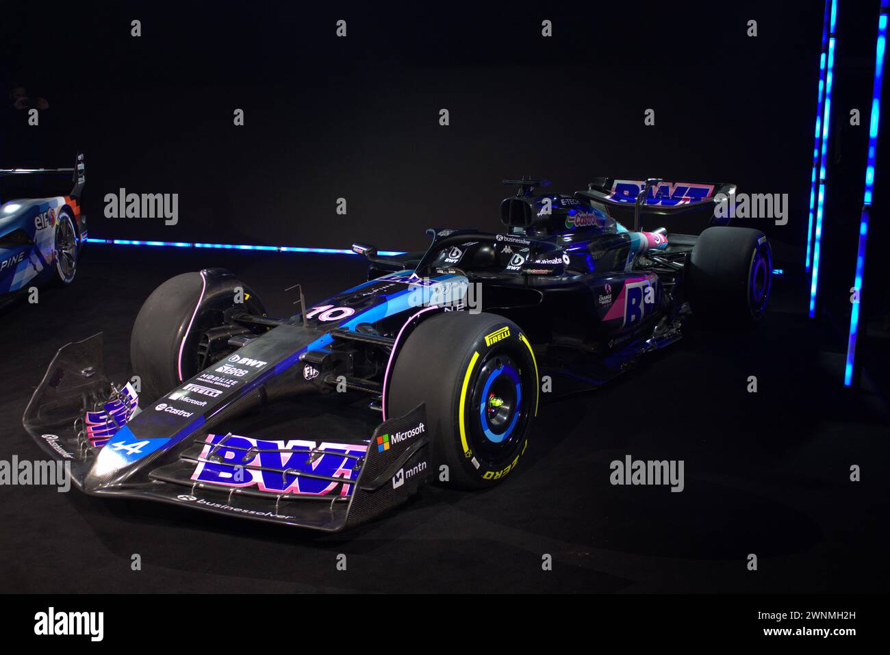 Der Alpine A524 F1 zeigt sich in seiner Einführung, diagonale Vorderansicht. Stockfoto