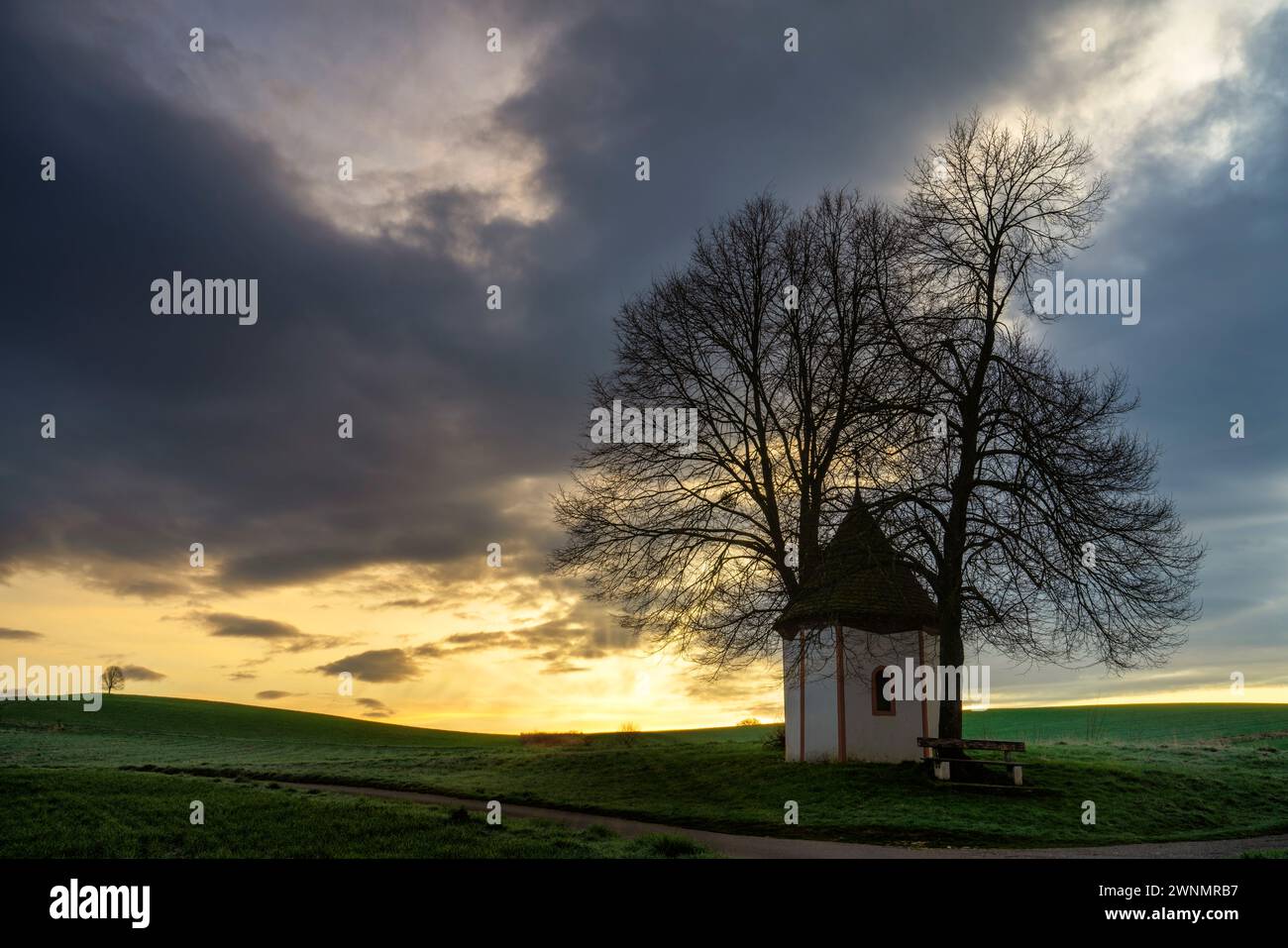 Schweiz, Baselland, Baselbiet, Brislach, Brislach BL, Kapelle, Fichtenhof, Kapelle Fichtenhof, Laufental, Laufen, Wahlen in der Nähe von Laufen, Wahl B Stockfoto