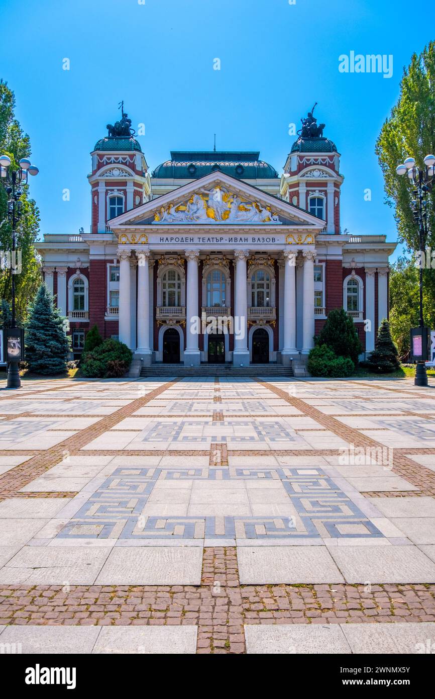 Ivan Vazov Nationaltheater in Sofia. Bulgarien, Südosteuropa. Stockfoto