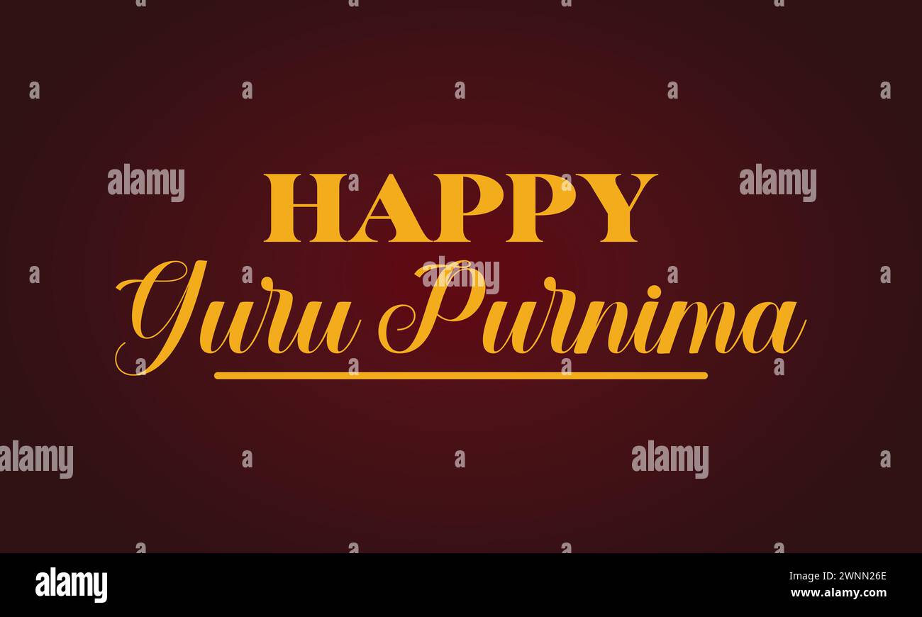 Happy Guru Purnima Stilvolles Textdesign Stock Vektor