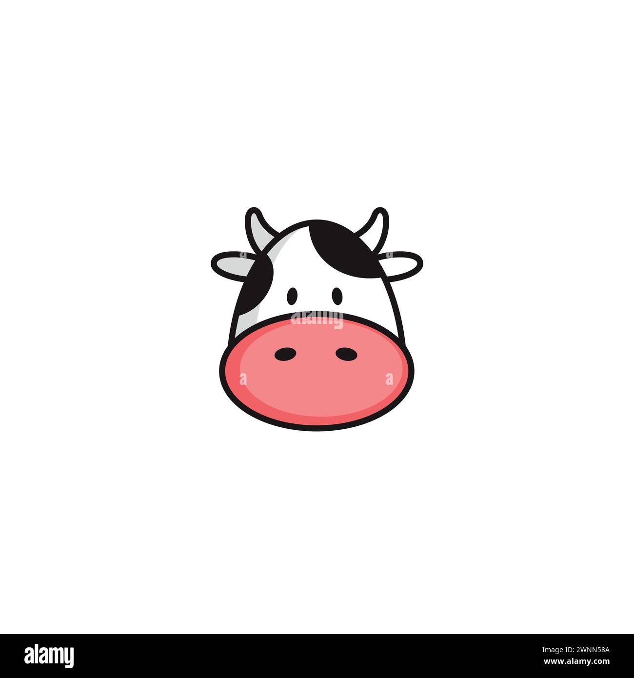 Kuh-Logo oder -Symbol Stock Vektor