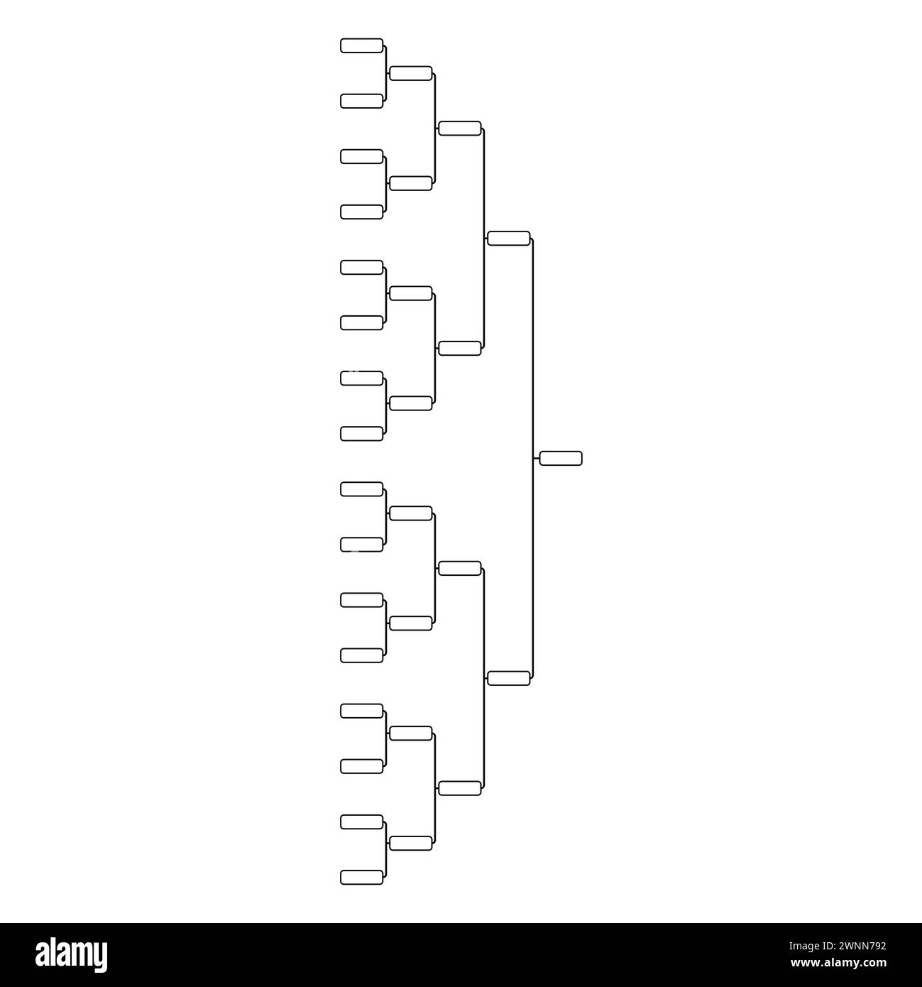Bracket Sport-Turnier, leere Elimination Event-Zeichen, Playoff-Spiel Vektor-Illustration. Stock Vektor