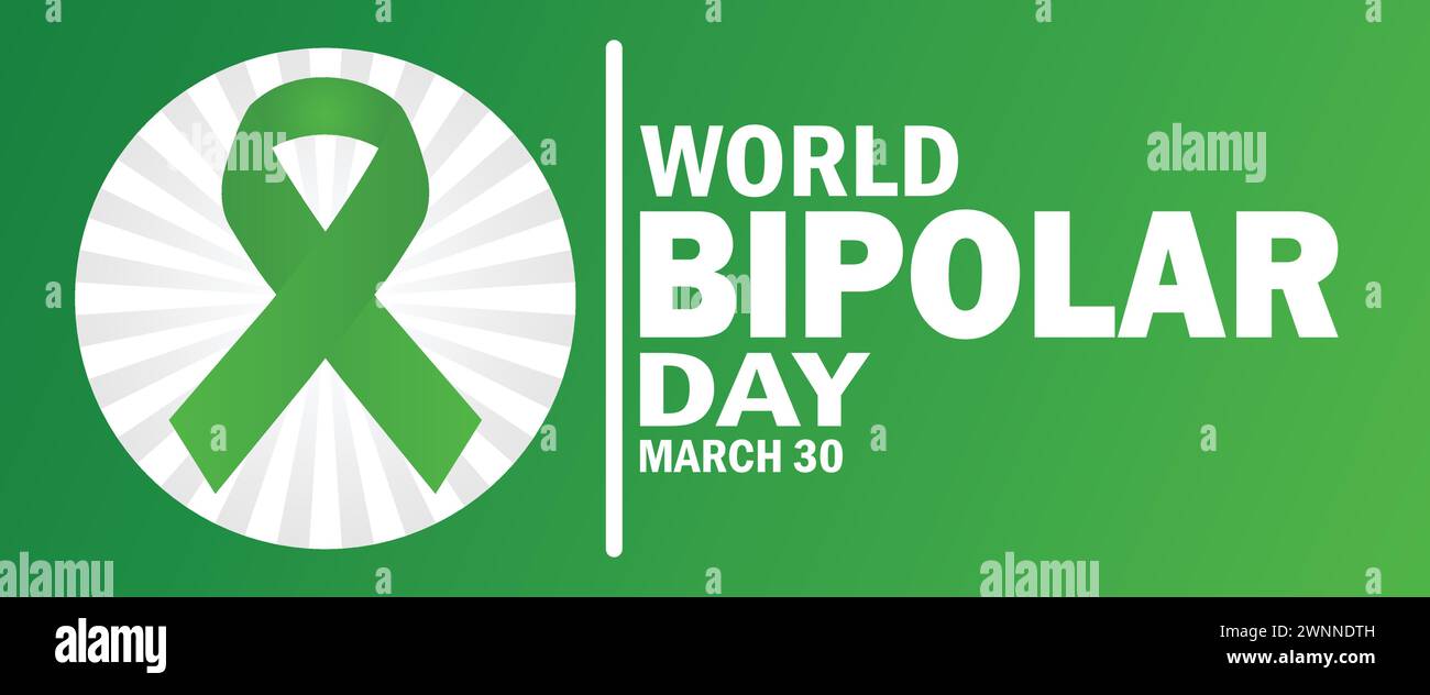 Weltbipolartag. März 30. Geeignet für Grußkarten, Poster und Banner. Stock Vektor