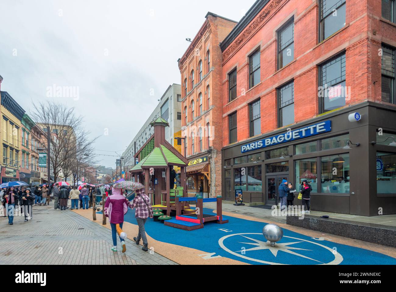 Ithaca Commons. Chili Cook Off. Tompkins County. Ithaka, New York Stockfoto