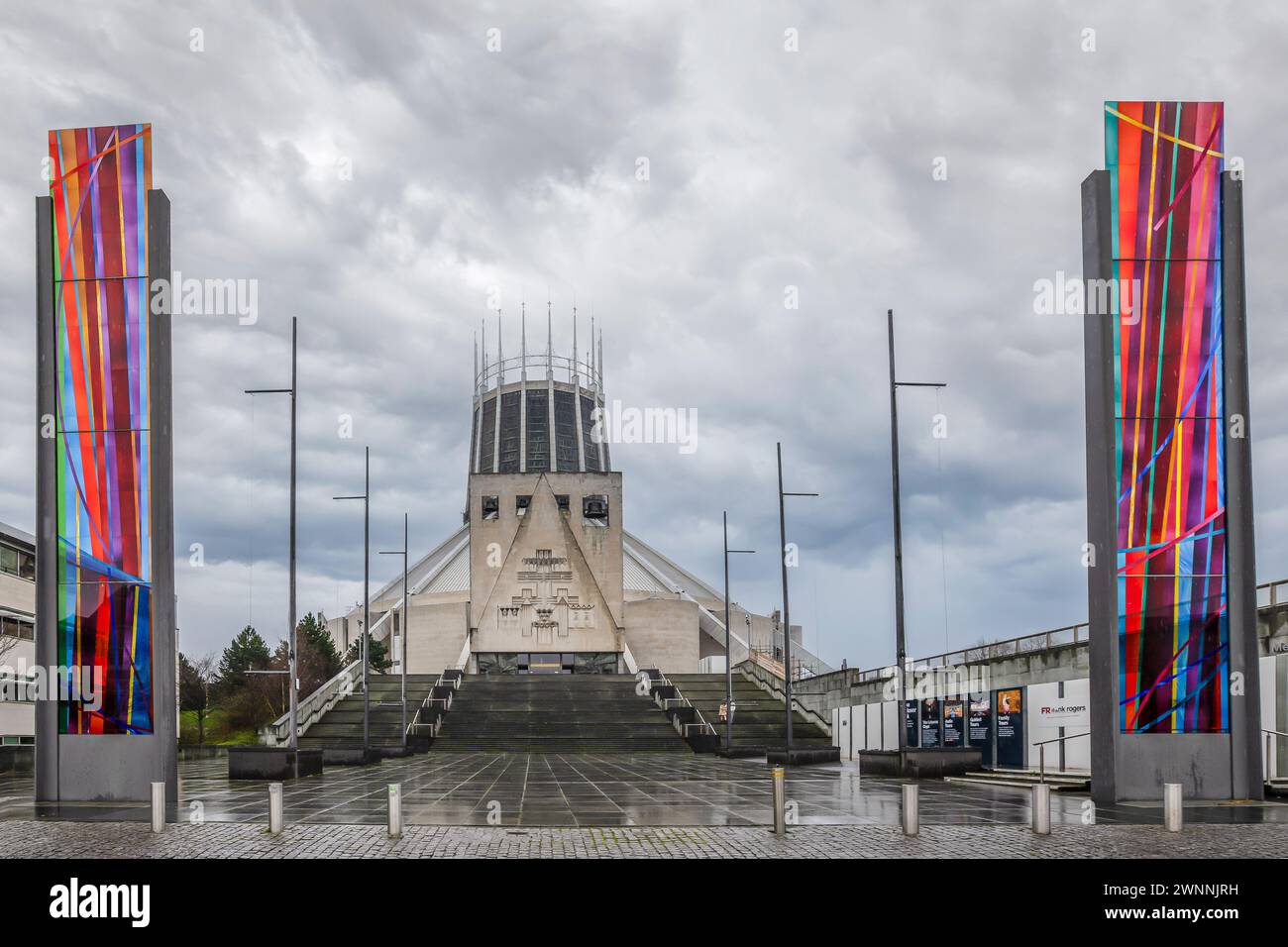 Metropolitan Cathedral LiverpoolColourful Stockfoto