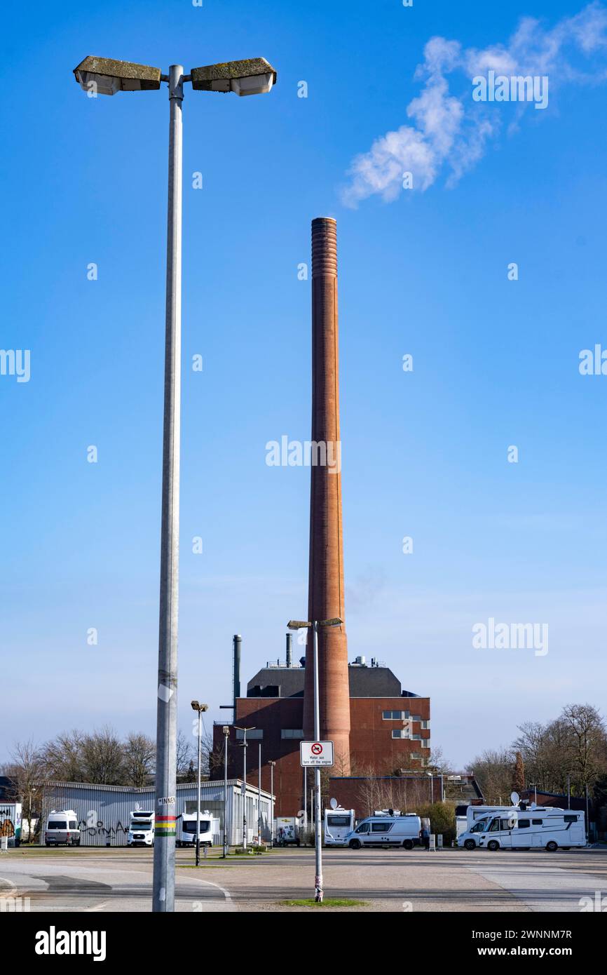 Das Igony-Heizwerk in Essen-Rüttenscheid, ein mit Erdgas betriebenes Fernwärmewerk, das das Universitätsklinikum Essen, das Alfr, versorgt Stockfoto