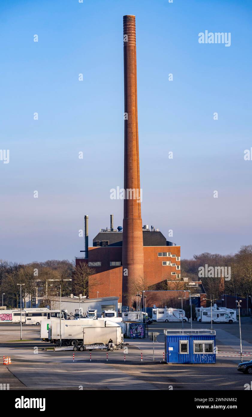 Das Igony-Heizwerk in Essen-Rüttenscheid, ein mit Erdgas betriebenes Fernwärmewerk, das das Universitätsklinikum Essen, das Alfr, versorgt Stockfoto