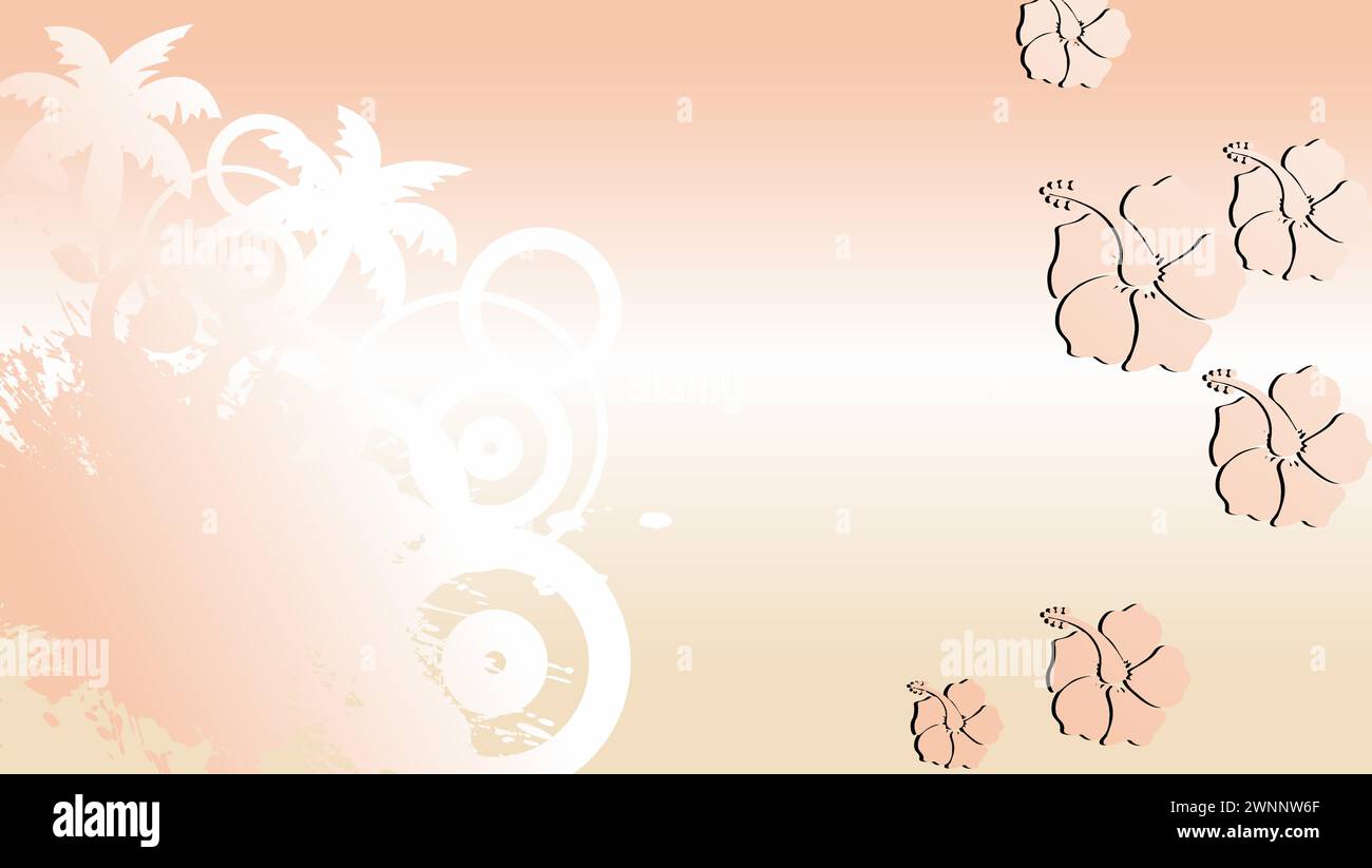 tropisches hawaiianisches Hologramm Hintergrund Postkarte im Vektorformat Stock Vektor