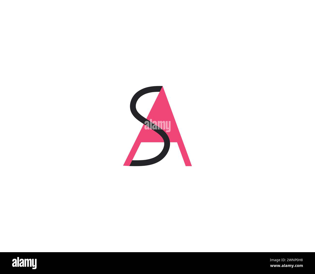 Creative Letter SA oder ALS Logo Design Vektorvorlage Stock Vektor