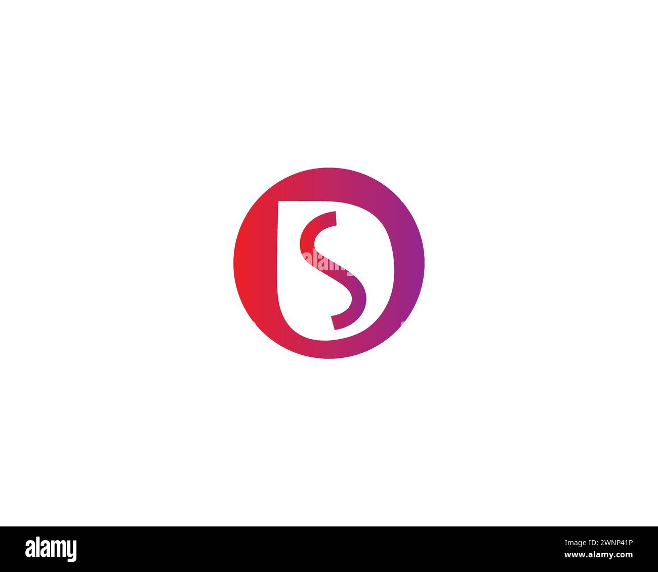 Creative Letter DS Logo Design Vektorvorlage Stock Vektor