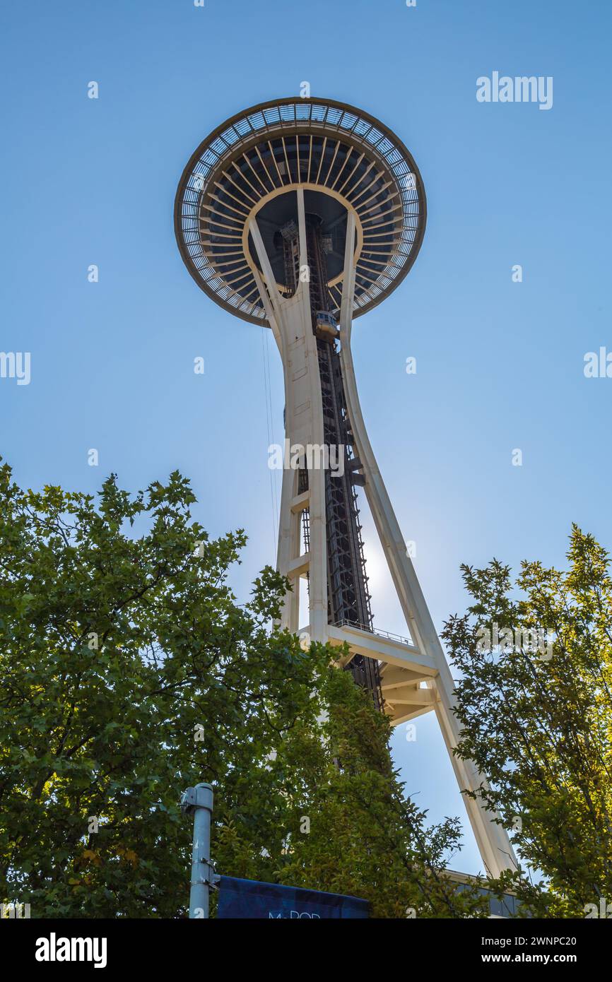 Space Needle Tower in Downtown Seattle, Washington Stockfoto