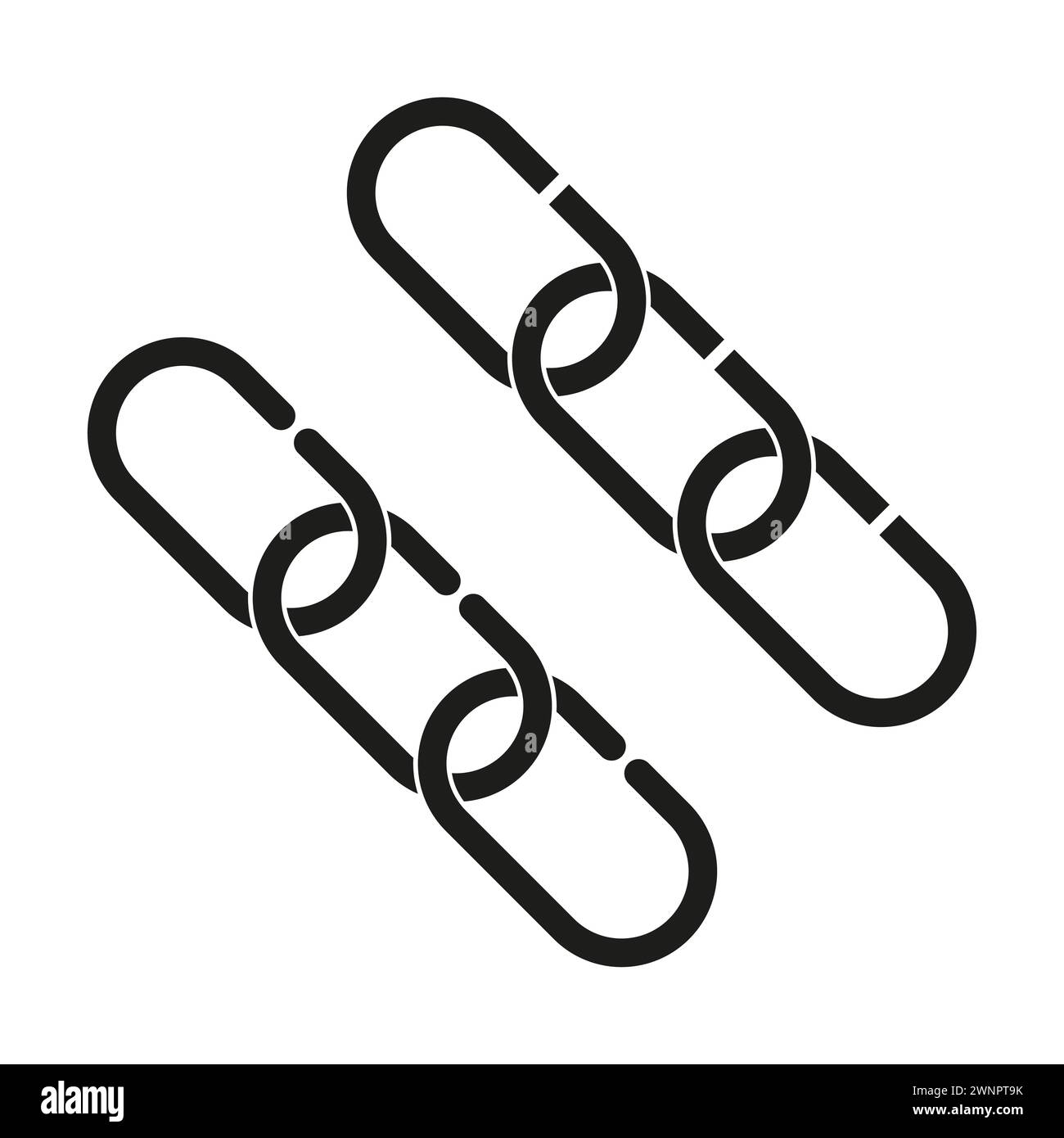 Symbol Kettenglieder. Verbindungssymbol. Starke Bindung. Vektorabbildung. EPS 10. Stock Vektor