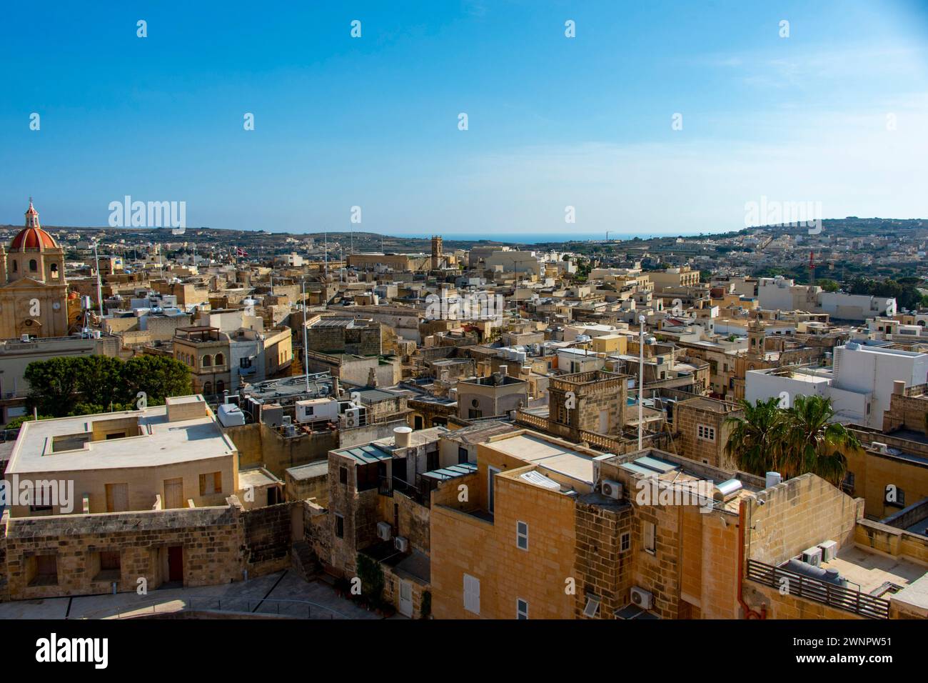 Stadt Victoria auf Gozo Island - Malta Stockfoto