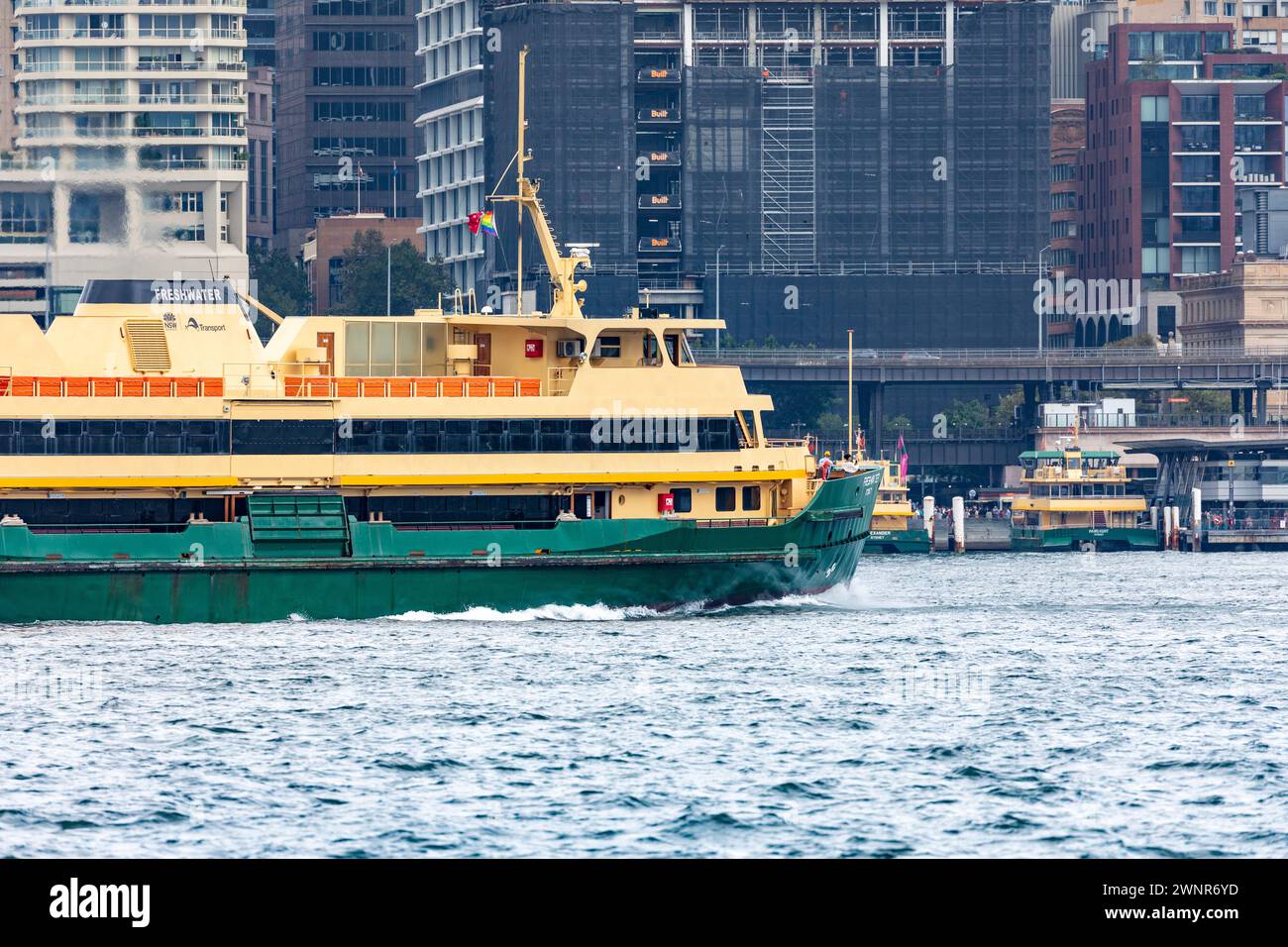 Die Manly Ferry, Sydney Ferry, MV Freshwater Ferry, Sydneys älteste Fähre, Richtung Circular Quay Ferry, Australien, 2024 Stockfoto