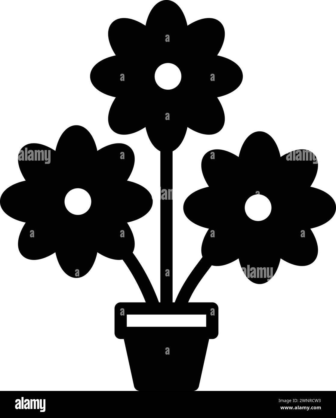 Symbol für Blumen, Blüte Stock Vektor