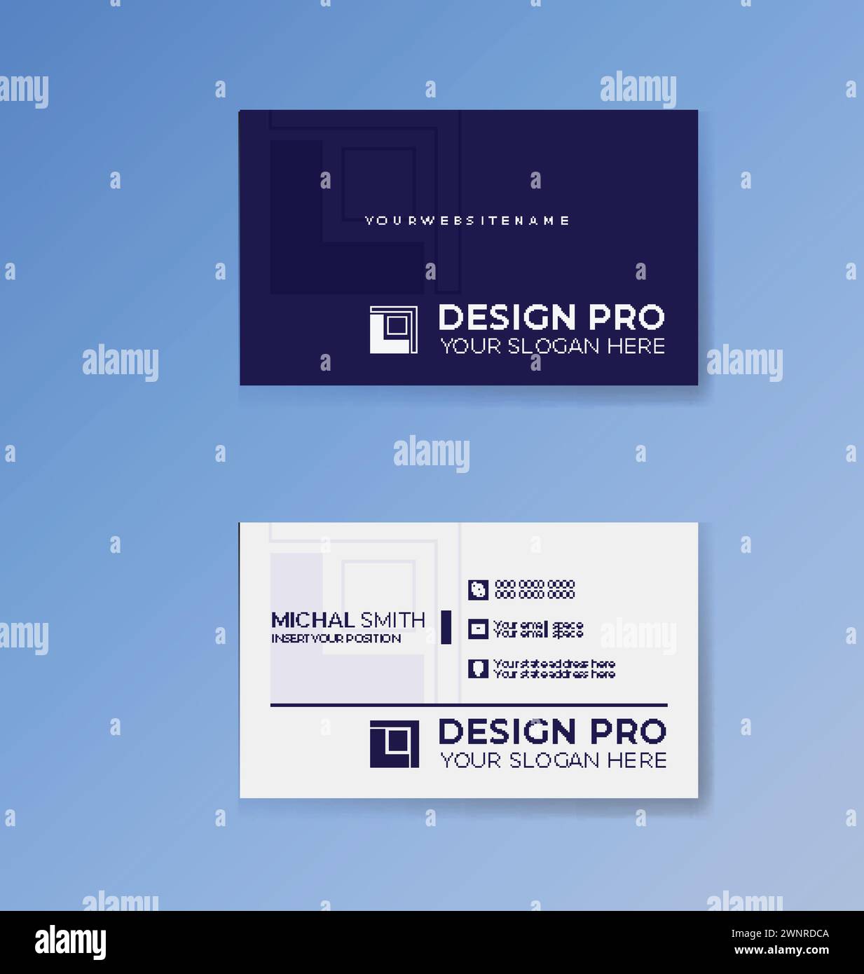 Design-Vorlage Für Visitenkarten Für Softwareentwicklung Stock Vektor