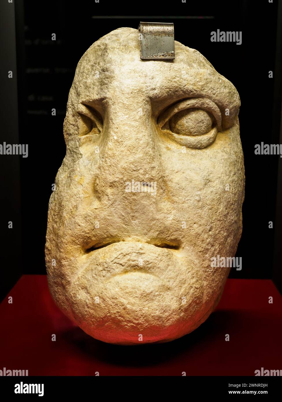 Akropolis Gesicht der Göttin - Herkunft unbekannt, Marmor Gipfel Kaiserzeit - Musei Capitolini, Rom, Italien Stockfoto