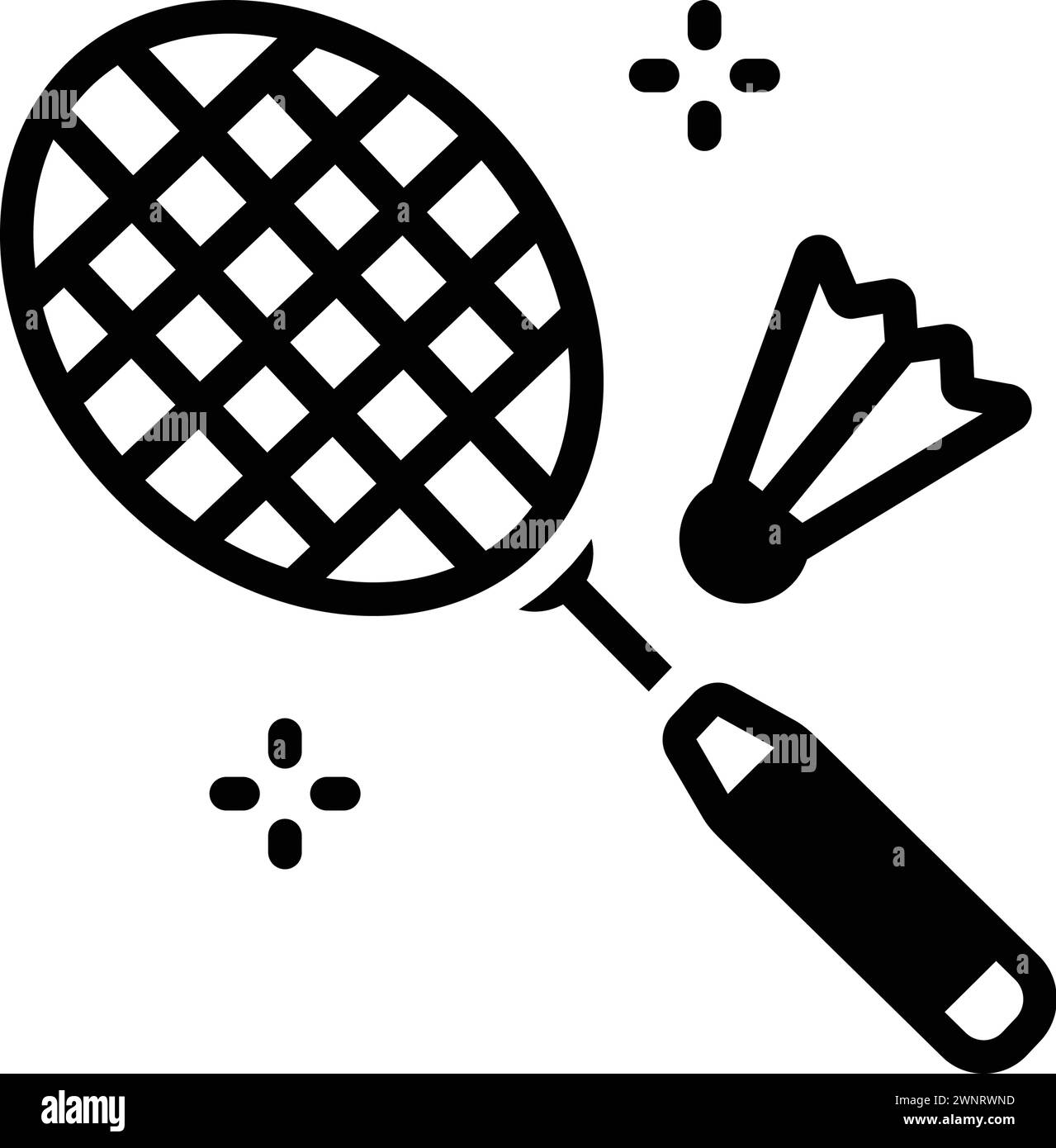 Symbol für Sport, Shuttlecock Stock Vektor