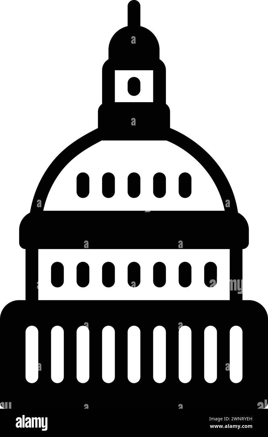 Symbol für Capitol, Gebäude Stock Vektor