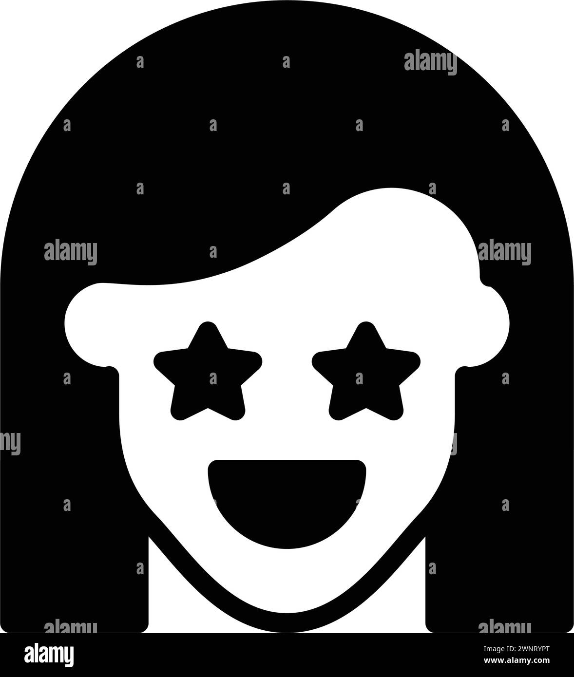 Symbol für aufgeregt, aufgeregt Stock Vektor