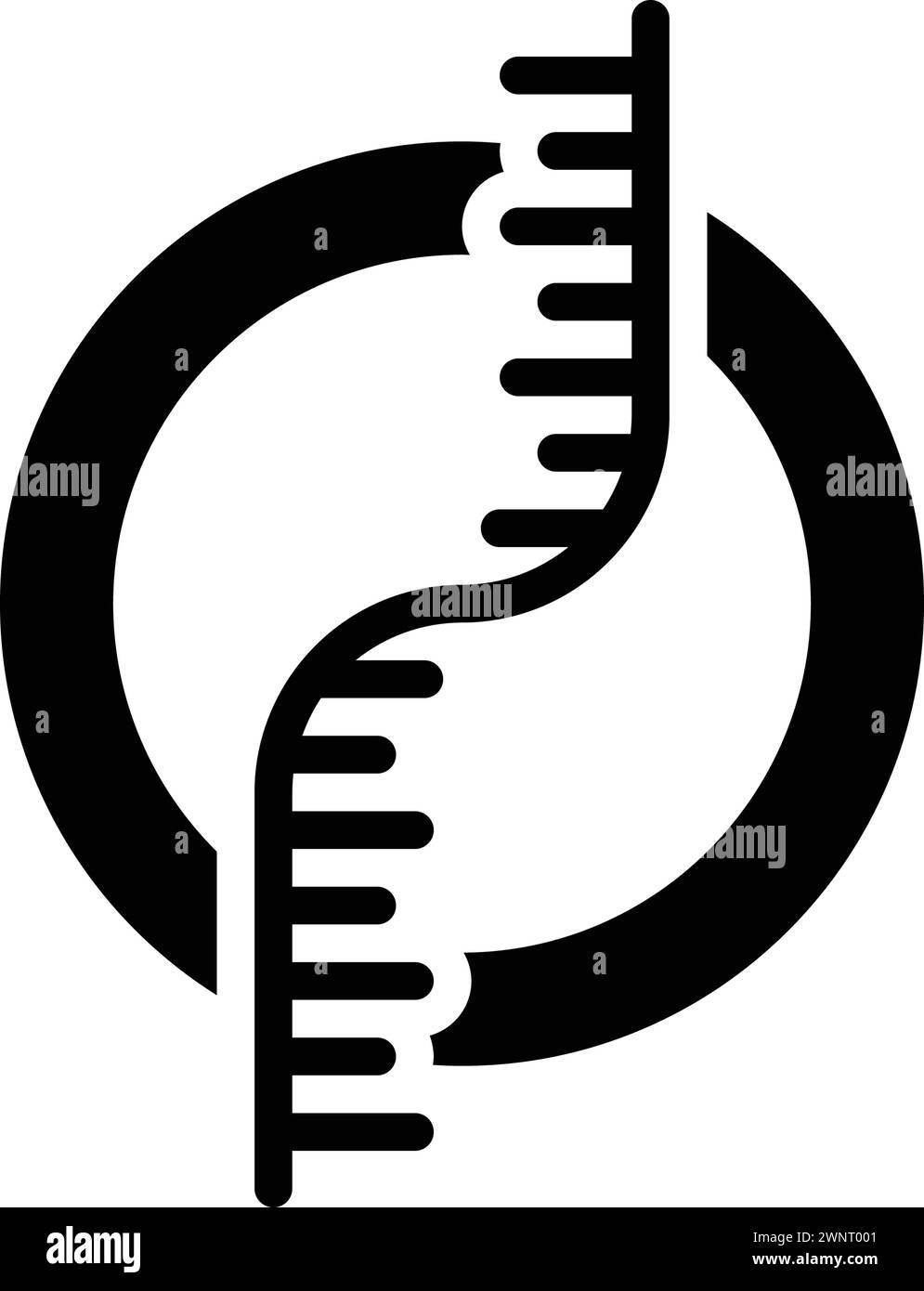 Symbol für dna, Gen Stock Vektor