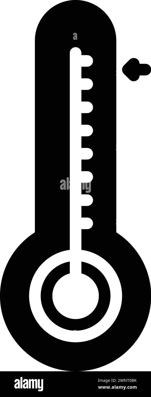 Symbol für mild, Thermometer Stock Vektor