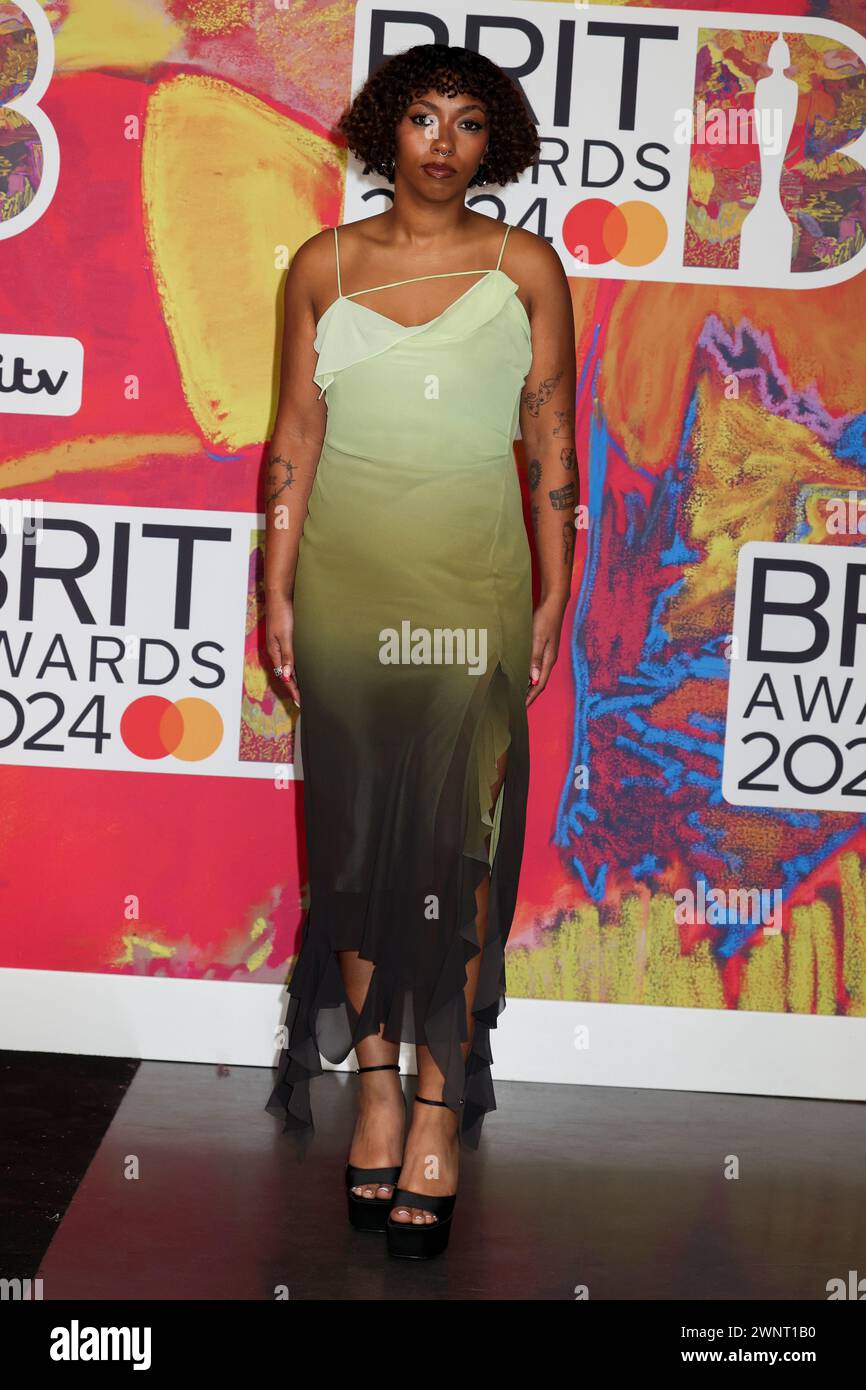 London, Großbritannien. März 2024. NIA Archives nimmt an den BRIT Awards 2024 im O2 London in Greenwich Teil. Quelle: SOPA Images Limited/Alamy Live News Stockfoto