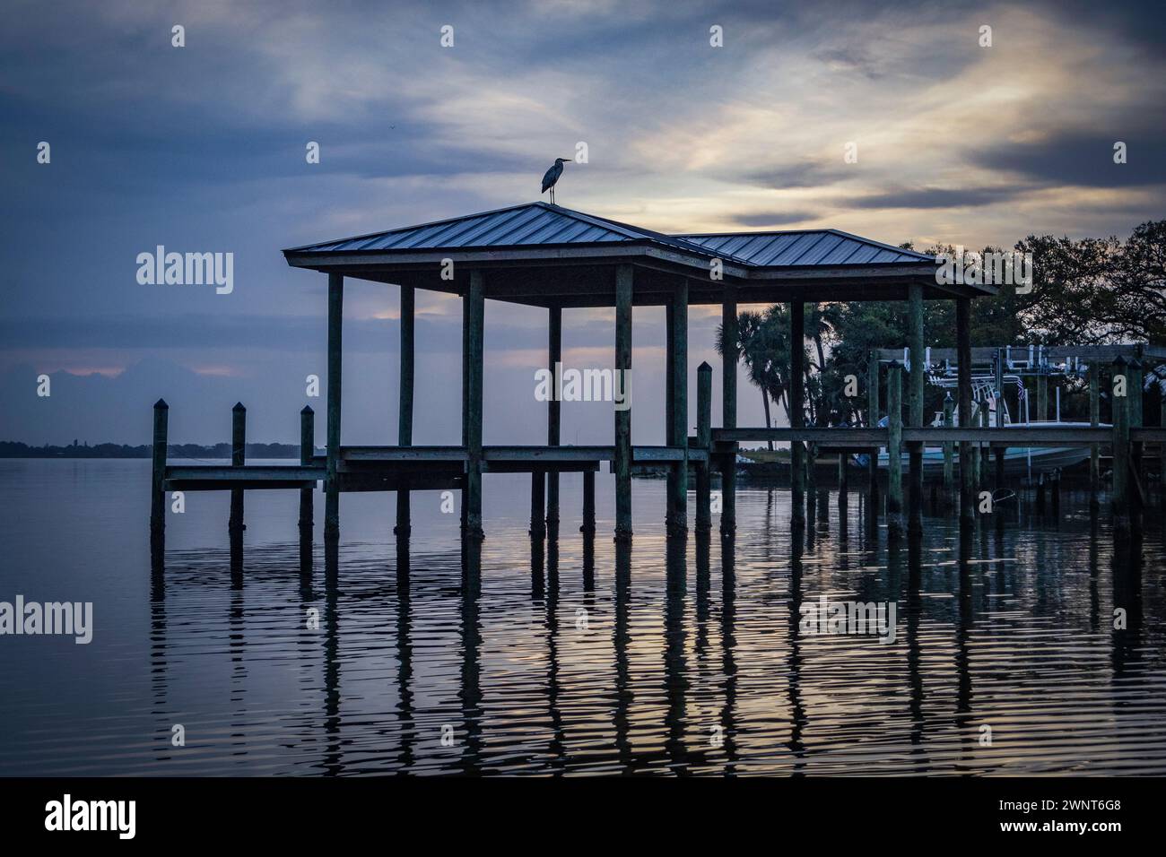 moody Docks Stockfoto