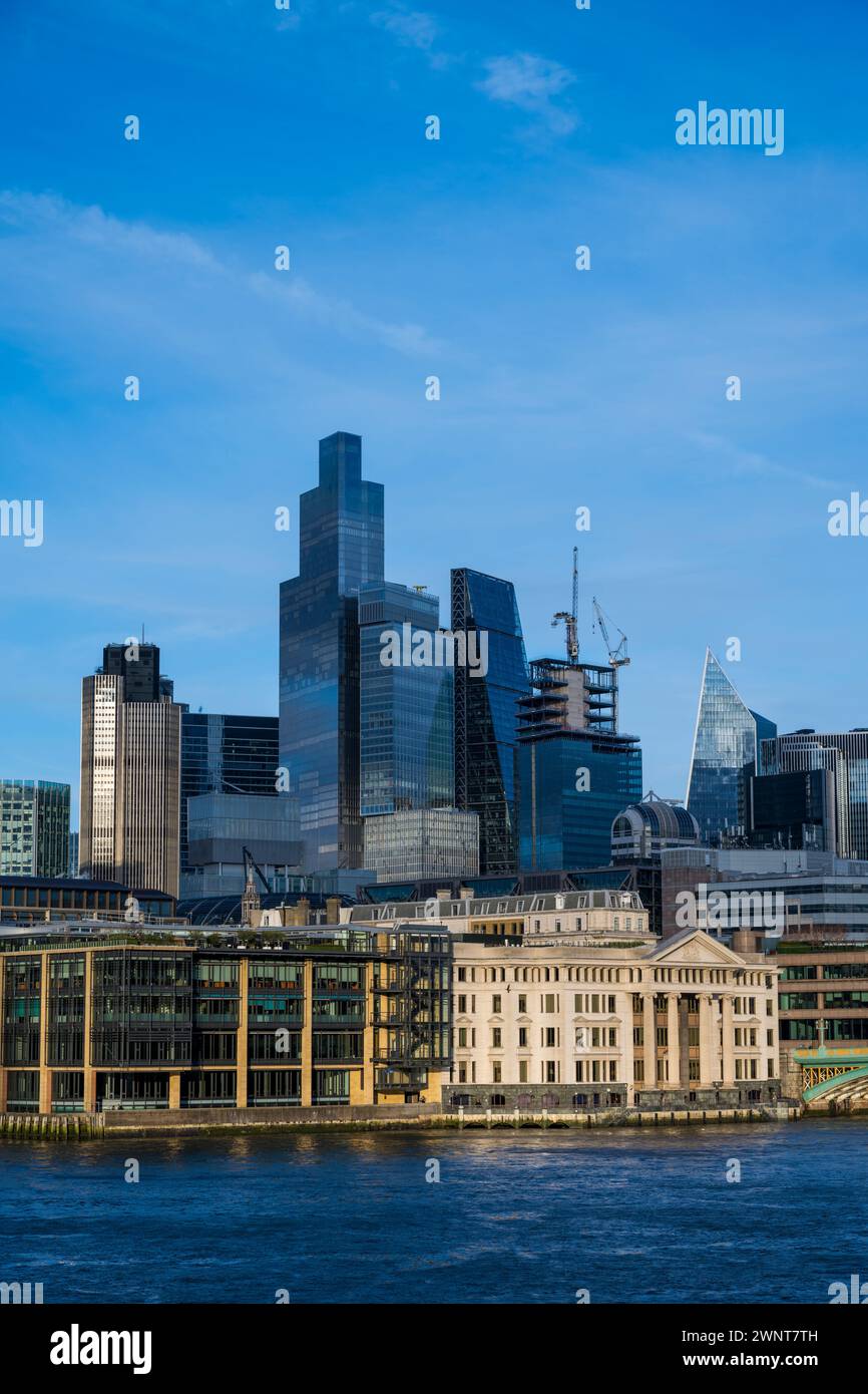 Die Skyline der Stadt London, die Themse, London, England, Großbritannien, GB Stockfoto