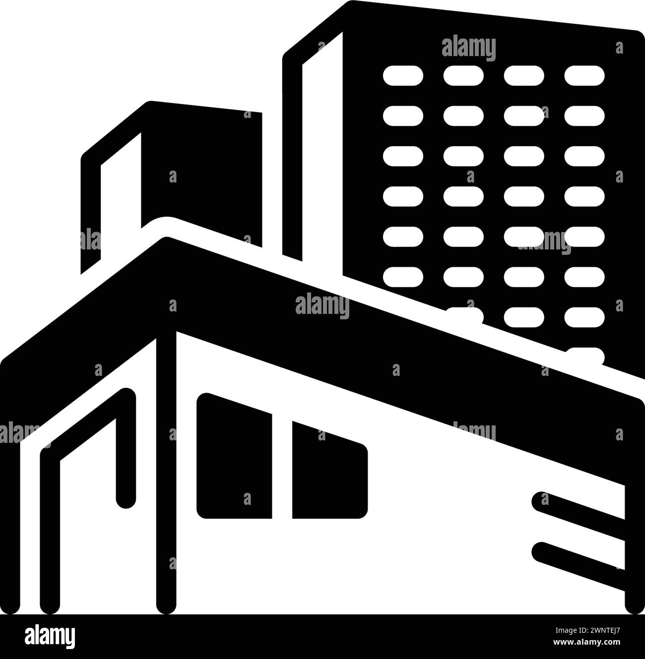 Symbol für Hauptsitz, Hauptsitz Stock Vektor